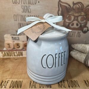 Rae Dunn White Coffee Canister